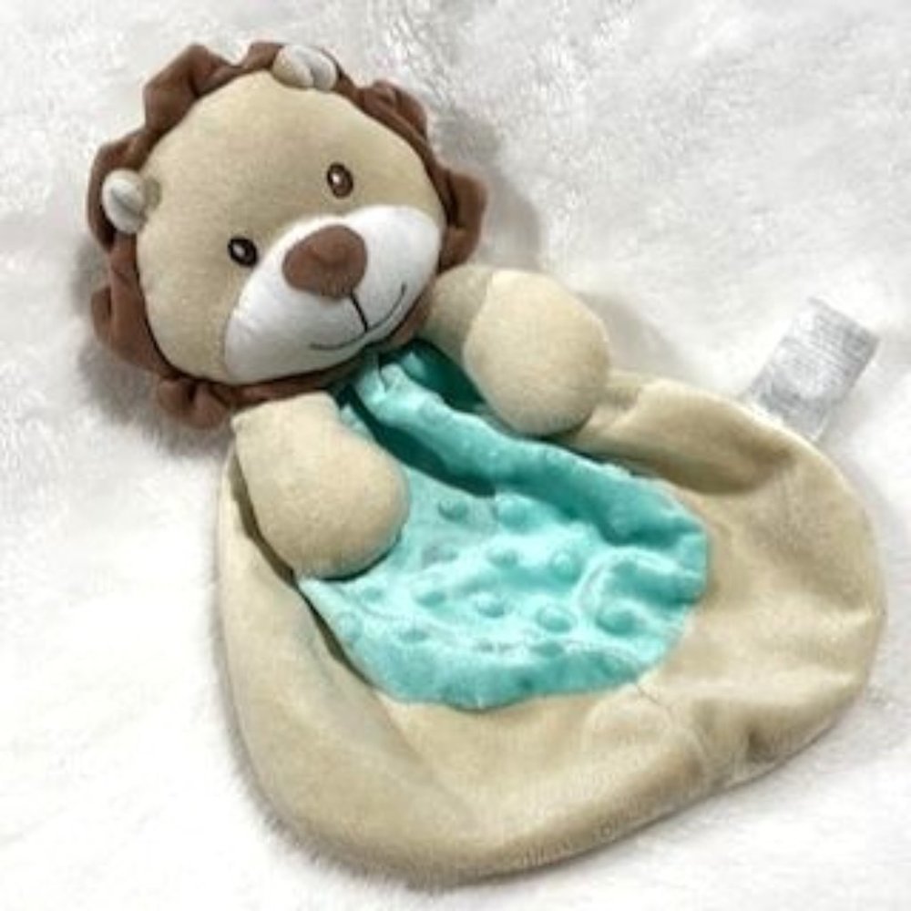 Baby Gear Roar lion‎ tan line green minky dot lovey security crib toy 13" 2014